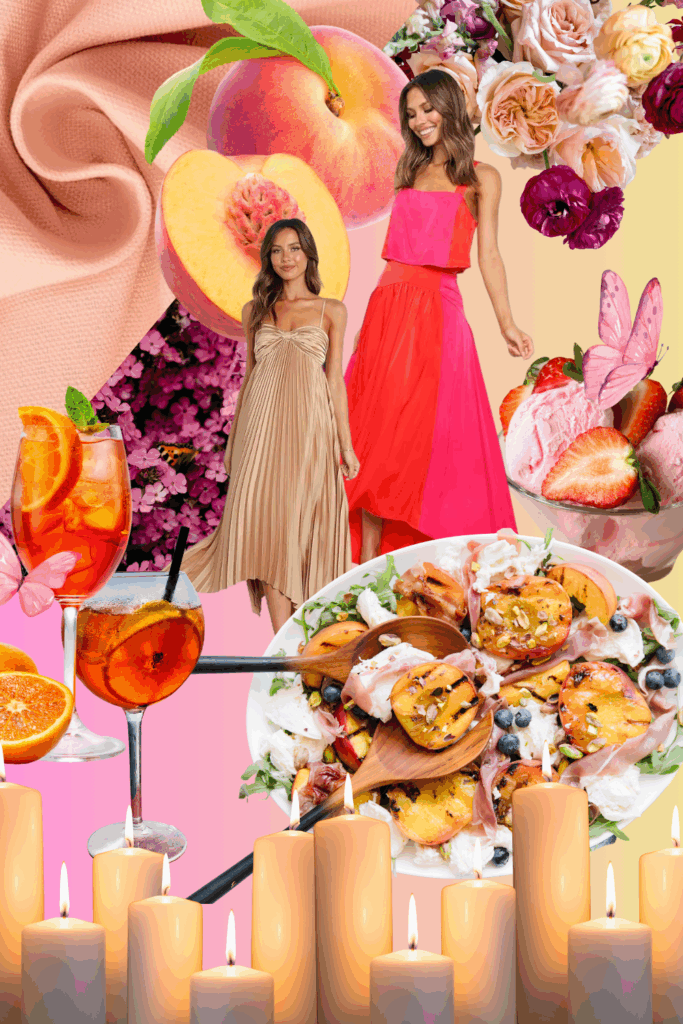 Golden Hour Dinner Party Theme Mood Board