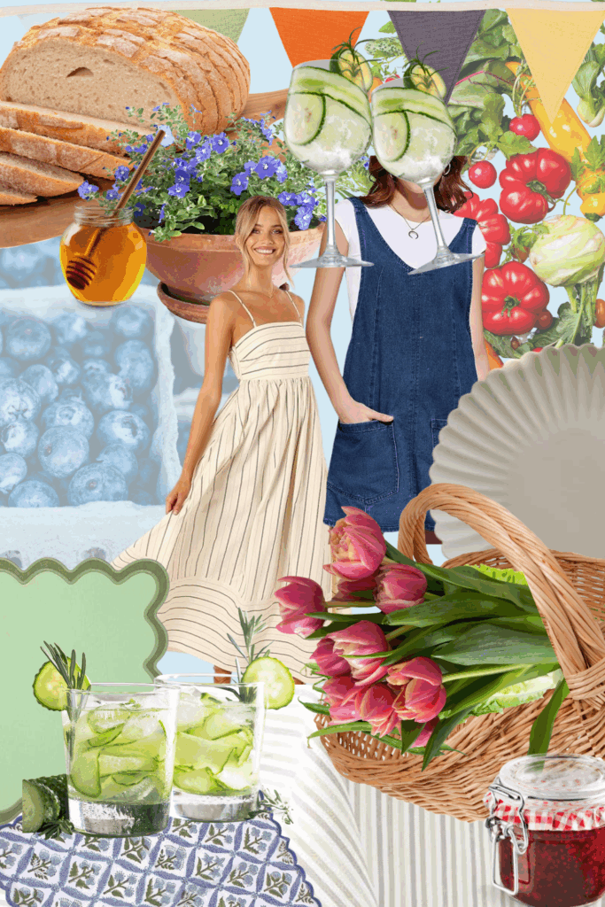 Farmers Market Feast Dinner Party Theme Mood Board