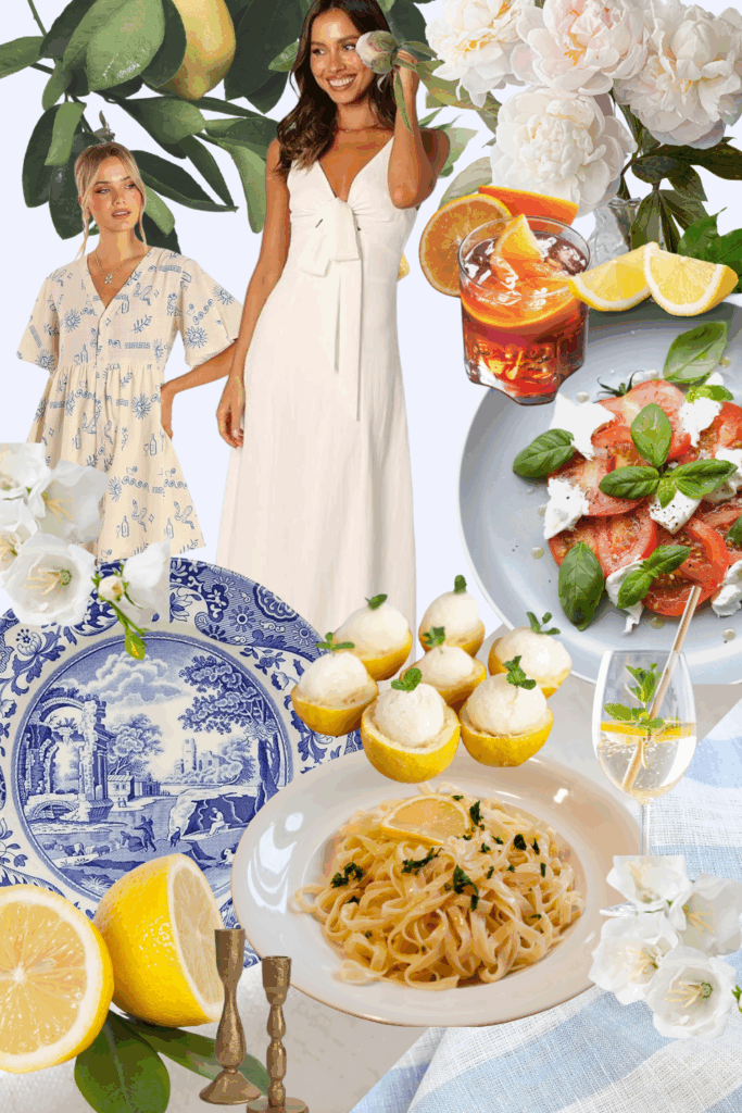 Amalfi Nights Theme Mood Board